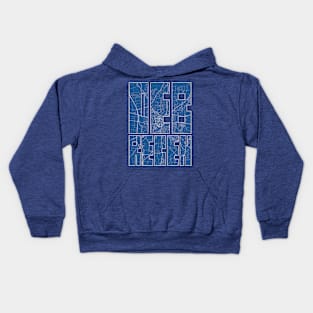 Debrecen, Hungary City Map Typography - Blueprint Kids Hoodie